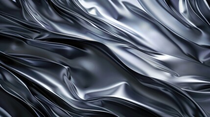 Fototapeta premium Abstract background with silver satin, luxury fabric, and silk texture perfect for festive, holiday, celebratory visuals.