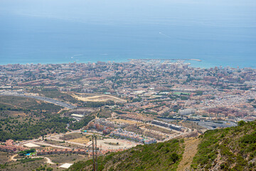 Panoramic View of Benalmádena Hills and Mediterranean Coastline in Málaga