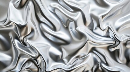 Fototapeta premium Abstract background with silver satin, luxury fabric, and silk texture perfect for festive, holiday, celebratory visuals.