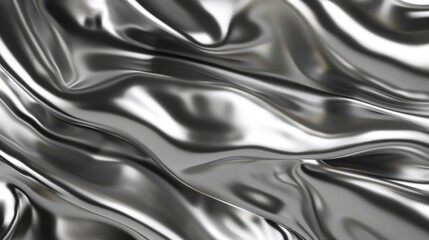 Fototapeta premium Abstract background with silver satin, luxury fabric, and silk texture perfect for festive, holiday, celebratory visuals.