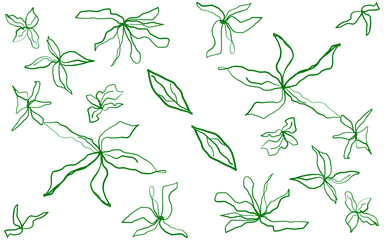 Leaves nature Pattern seamless pattern with green leaves