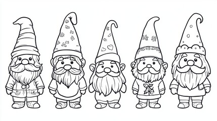Collection of cute gnome character.