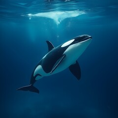 Obraz premium Orca Whale in Arctic Ocean