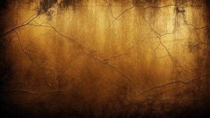 Golden grungy wall background or texture
