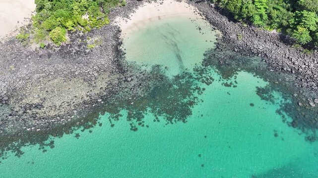 Cinematic aerial footage of Mission Beach Queensland Australia