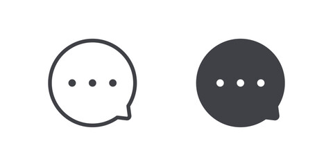 Speech Bubble Icon. Solid Line Collection.