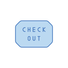 Checkout button vector icon