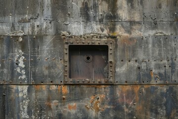  Old grey concrete bunker wall. Detailed photo textured background