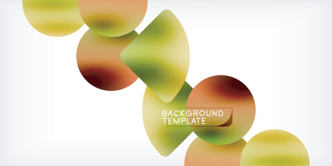 Bright circles with shadows abstract background