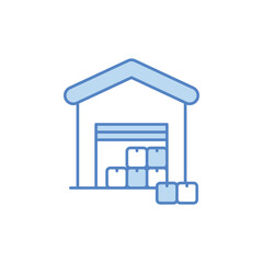 Warehouse vector icon