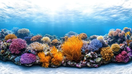 Naklejka premium Vibrant Underwater Coral Reef