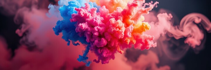 Vibrant colors swirl and mix in a mesmerizing fluid dynamic display