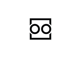 OO logo design with vector icon template