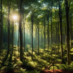Obraz premium morning in the forest