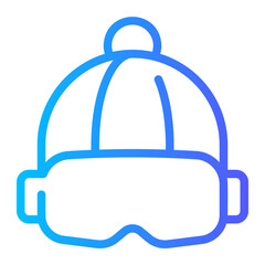 ski goggles gradient icon