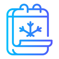 winter gradient icon