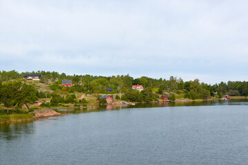 Blick auf den Bomarsund auf den Åland-Inseln