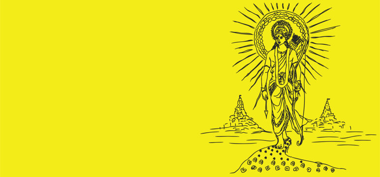 Ram is portrayed as the ideal king, husband, son, and warrior, embodying the highest moral virtues, and is often called Maryada Purushottama, meaning the perfect man