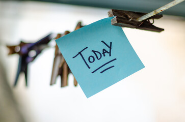 Motivational Word In A BlueSquare Paper Outdoor Composition