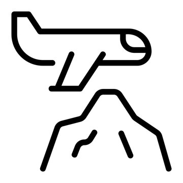 recommend clip art: airplane flying line icon