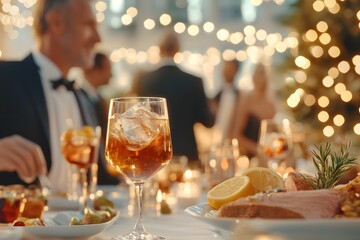 Obraz premium Wedding Reception Food Setup – Elegant and Delicious Spread of Dishes, Perfectly Arranged for a Celebratory Event