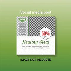 Healthy meal social media post template