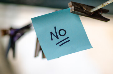 Motivational Word In A BlueSquare Paper Outdoor Composition