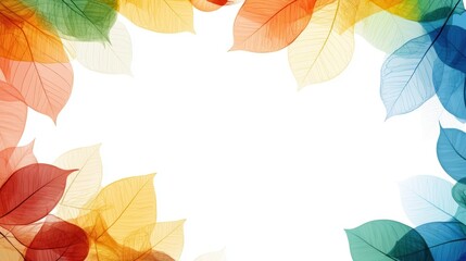 Colorful Fall foliage background. Seasonal theme for greeting card background.