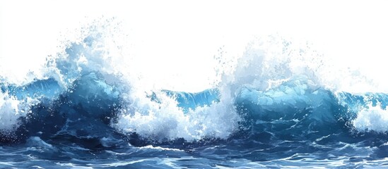 Ocean Waves Crashing Painting