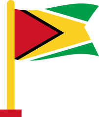 Guyana Flag Crisp Flown