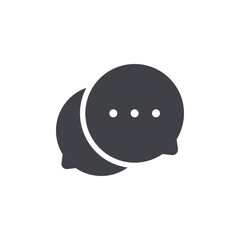Chat Bubble Solid Icon. Pixel Perfect.