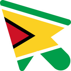 Guyana Flag On Curser