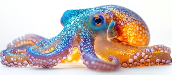 A Vibrant Octopus with iridescent skin