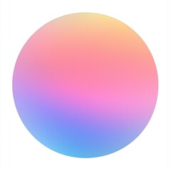Obraz premium Soft pastel gradient circle with calming colors for art projects