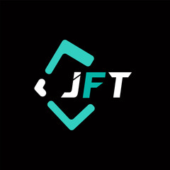JFT creative minimalist letter logo. JFT unique vector initials alphabet letter logo design