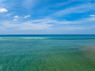 Beautiful sea surface in summer season seascape background ,Nature sea beach background,High angle view waves seascape nature view