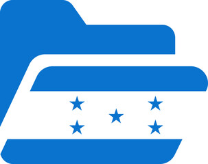 Folder Shape Of Honduras Flag