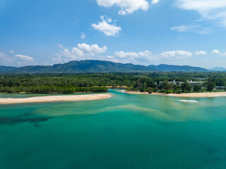 Beautiful sea surface in summer season seascape background ,Nature sea beach background,High angle view waves seascape nature view
