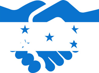 Honduras Flag on Handshake icon