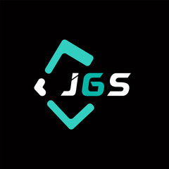 JGS creative minimalist letter logo. JGS unique vector initials alphabet letter logo design