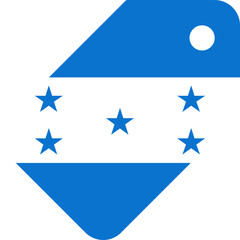 Honduras Flag on Price Tag
