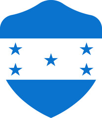 Honduras Flag on Shield Shape