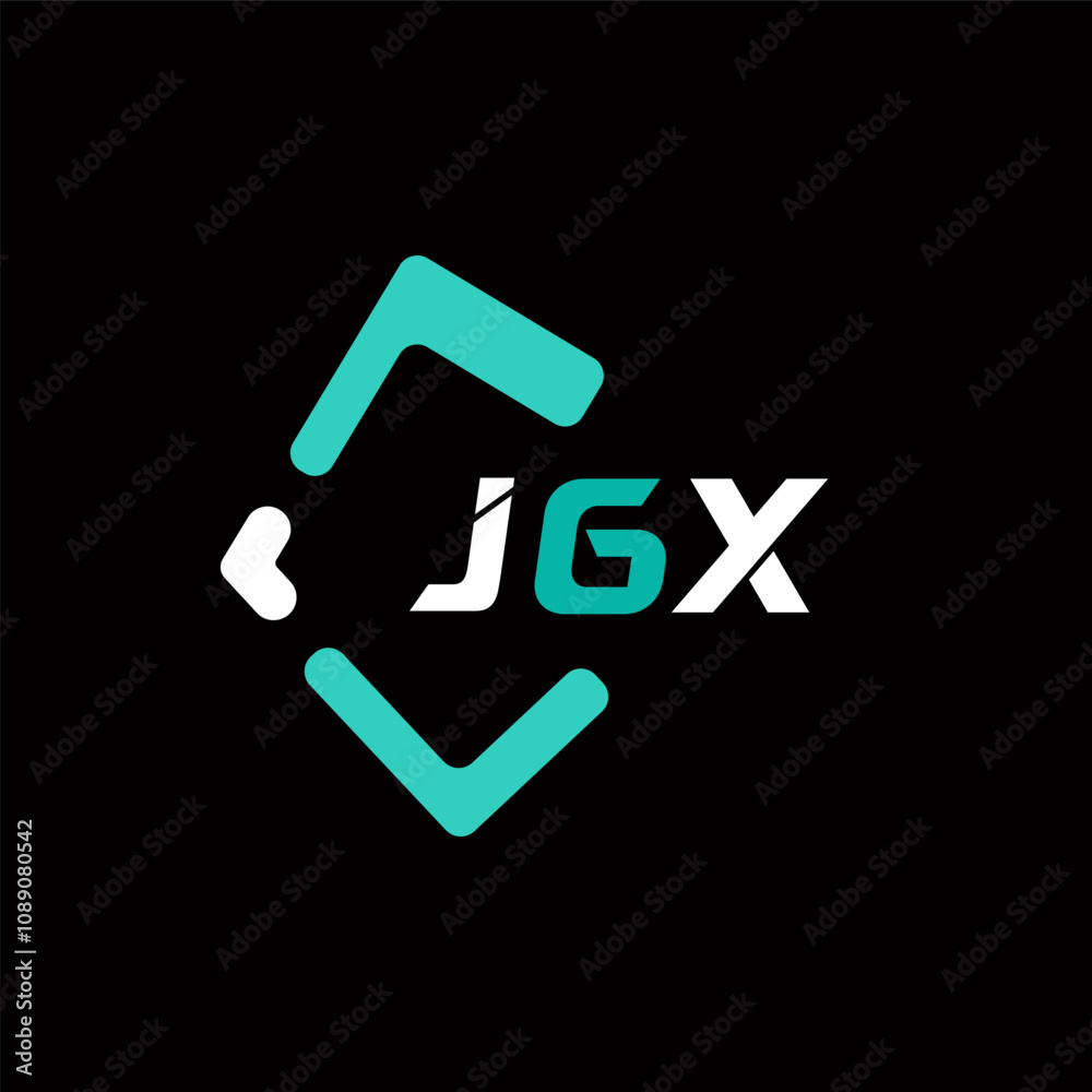 Fototapete jgx creative minimalist letter logo. jgx unique vector initials alphabet letter logo design jgx crea