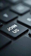 Close-Up of Keyboard Featuring Join Us Button Key