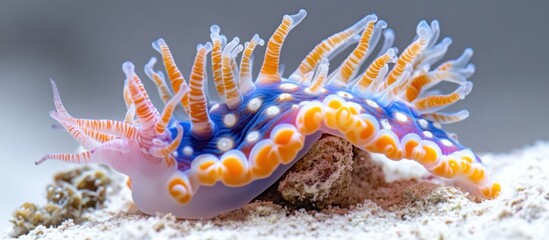 Vibrant Sea Slug on the Ocean Floor