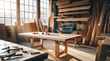 Carpenter's work area