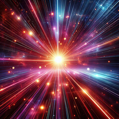 Naklejka premium Laser Symphony: A Dazzling Display of Light