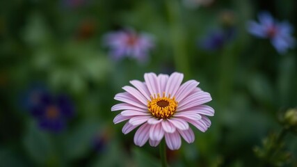 Close-up of a single flower in the garden, summer, close-up