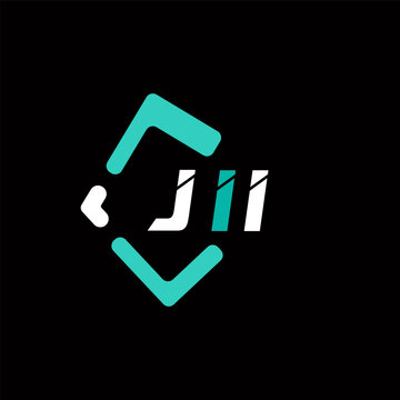JII creative minimalist letter logo. JII unique vector initials alphabet letter logo design