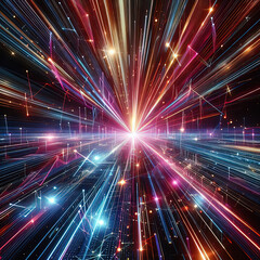 Naklejka premium Laser Symphony: A Dazzling Display of Light